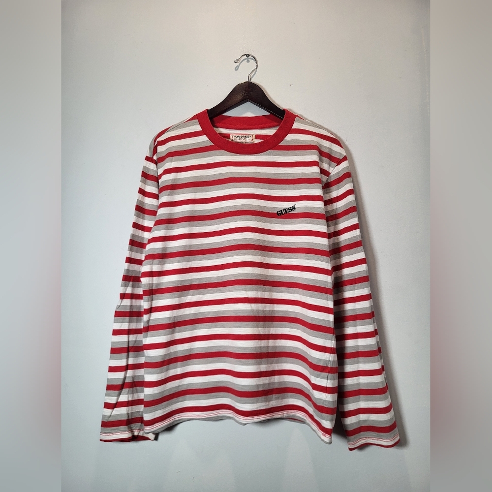 👕🌶 Guess Horizontal Striped Longsleeve Shirt